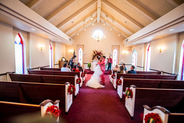 Wedding in a small chapel