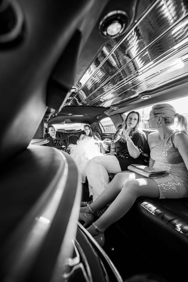 People in a limousine